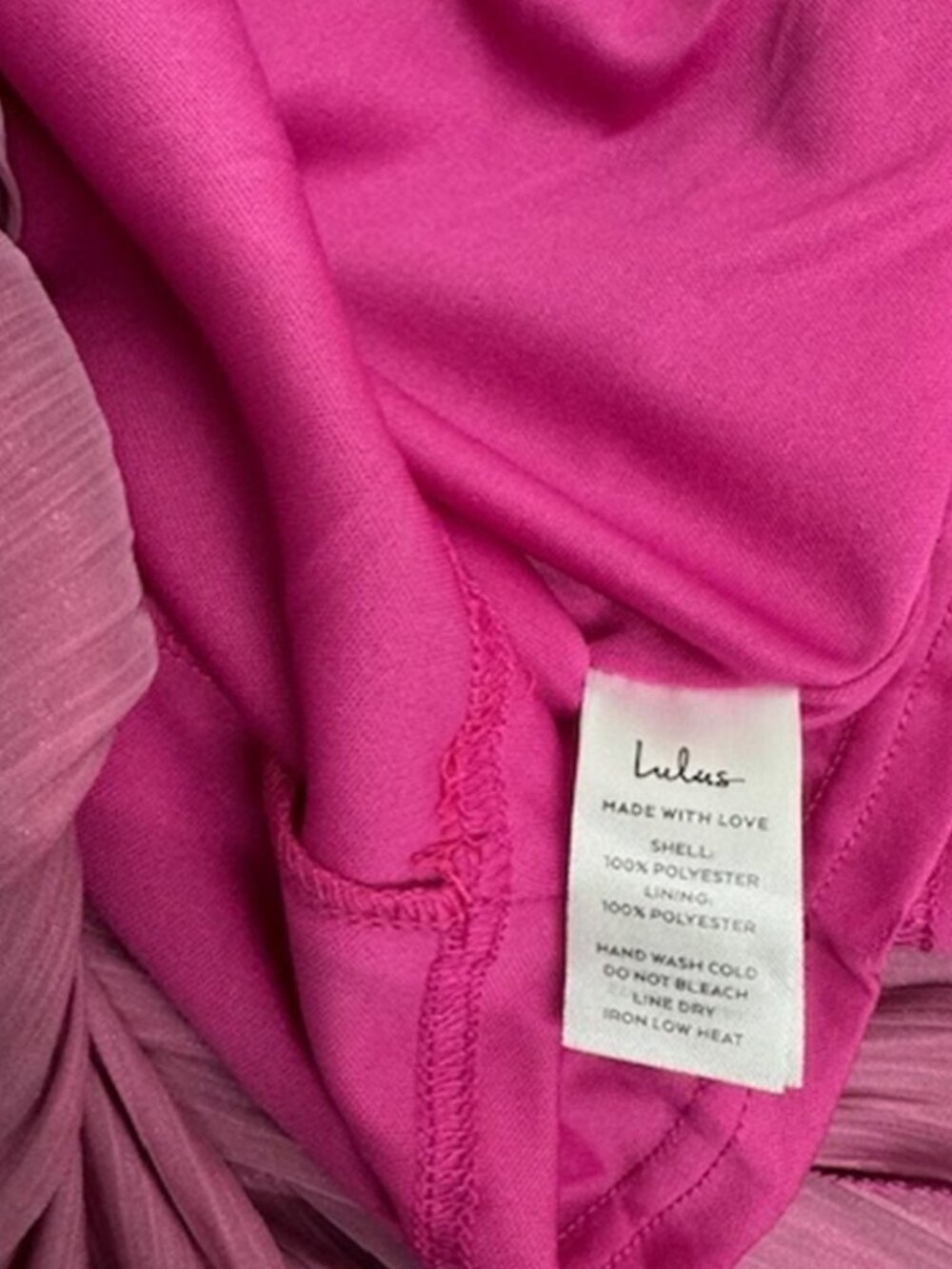 Lulus Exemplary Shine Magenta Organza Tie-Strap Tiered Midi Dress​ NWT - Picture 6 of 7